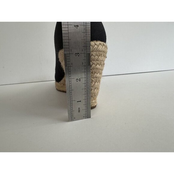 J. Crew Seville Women's Navy Blue Closed Toe Canvas Wedge Espadrille Shoes 9.5 - Picture 13 of 13